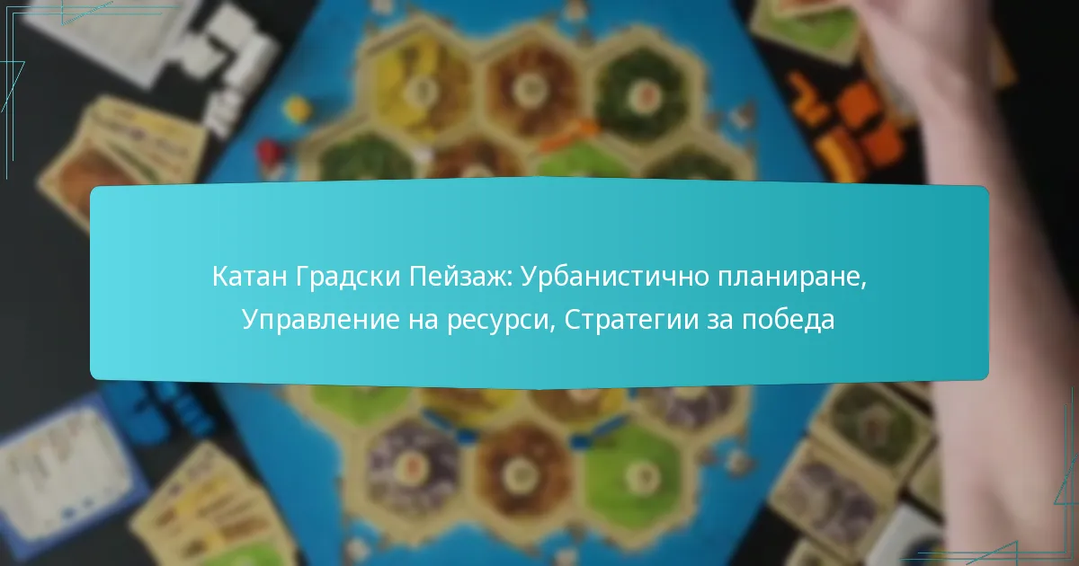 Катан Градски Пейзаж: Урбанистично планиране, Управление на ресурси, Стратегии за победа