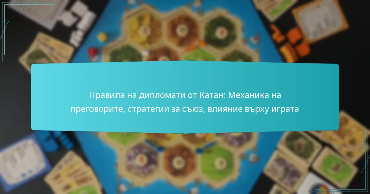 Правила на дипломати от Катан: Механика на преговорите, стратегии за съюз, влияние върху играта
