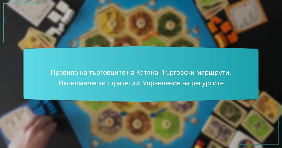 Правила на търговците на Катана: Търговски маршрути, Икономически стратегии, Управление на ресурсите