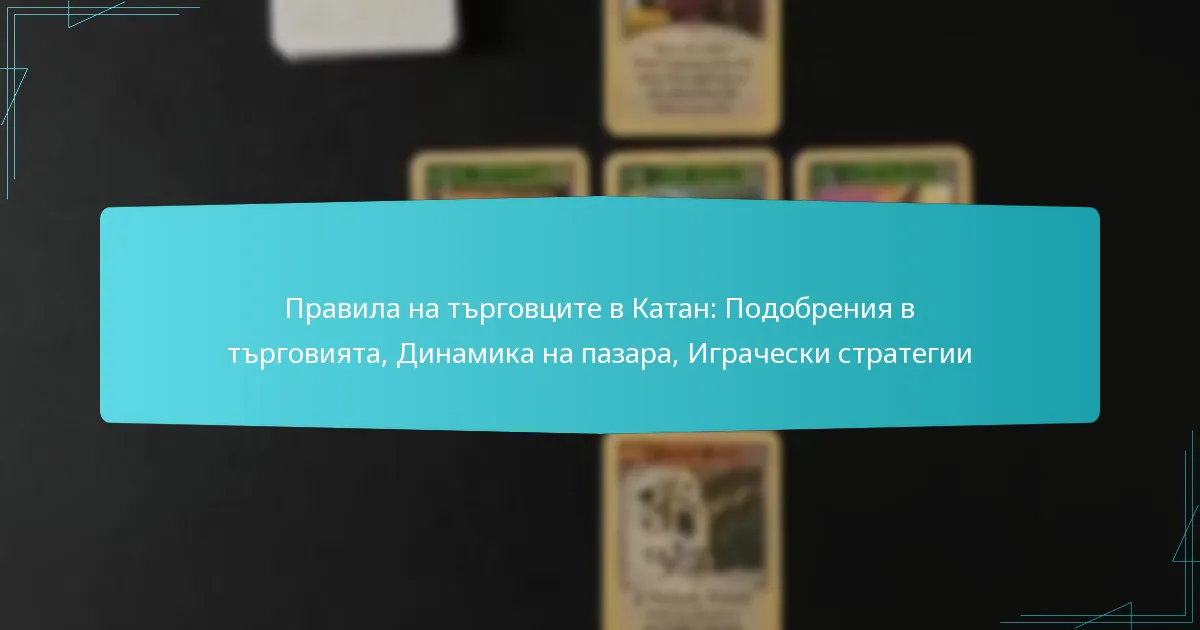 Правила на търговците в Катан: Подобрения в търговията, Динамика на пазара, Играчески стратегии