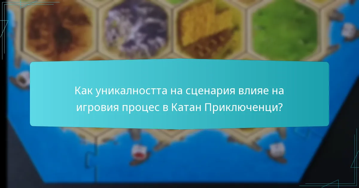 Как уникалността на сценария влияе на игровия процес в Катан Приключенци?