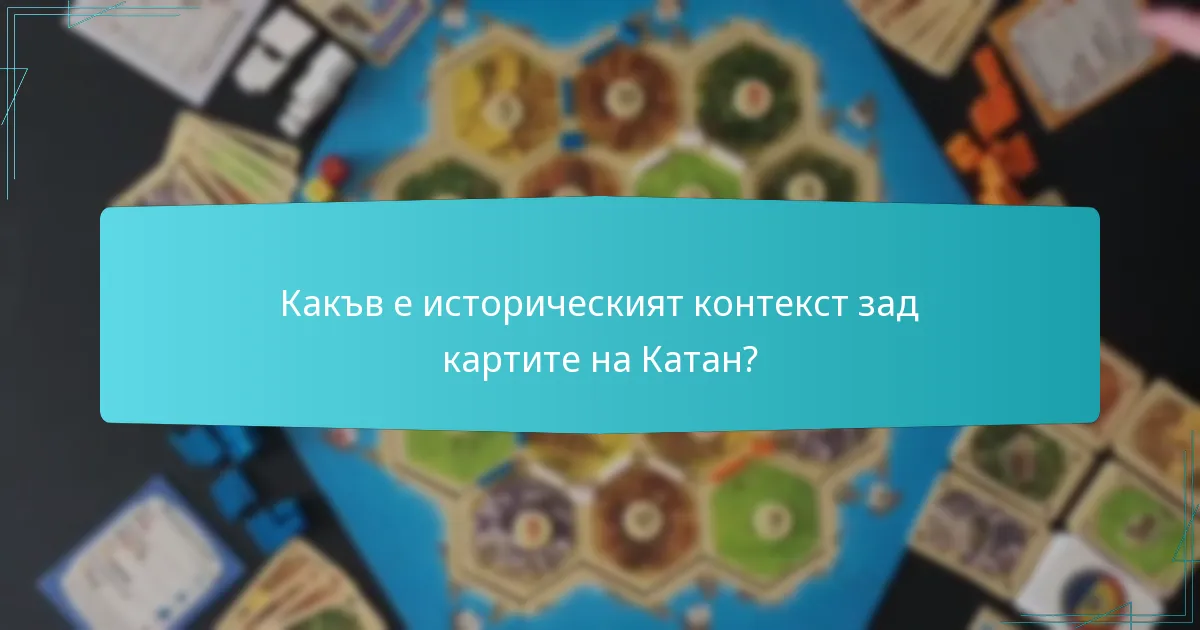 Какъв е историческият контекст зад картите на Катан?