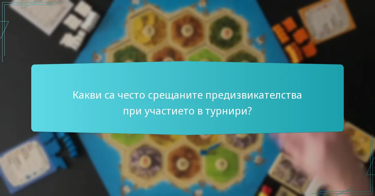 Какви са често срещаните предизвикателства при участието в турнири?