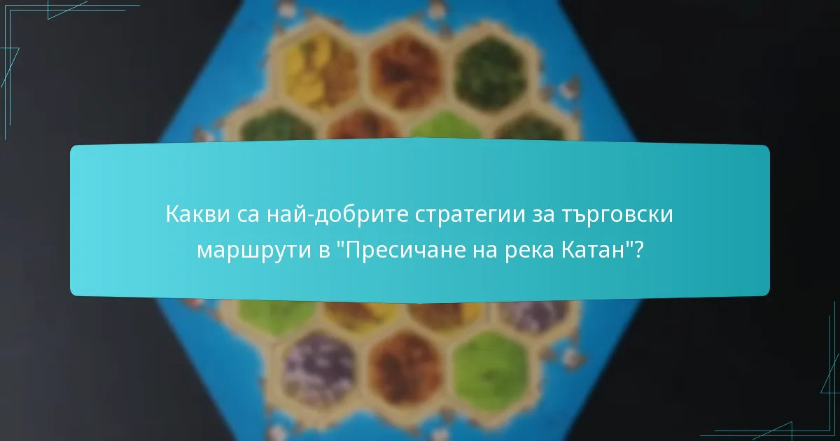 Какви са най-добрите стратегии за търговски маршрути в “Пресичане на река Катан”?