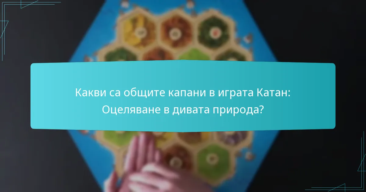 Какви са общите капани в играта Катан: Оцеляване в дивата природа?