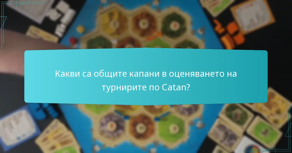 Какви са общите капани в оценяването на турнирите по Catan?